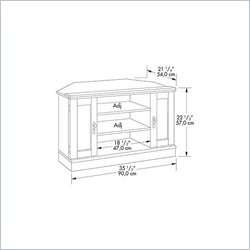 Camden Planked Corner Cherry TV Stand 042666017541  