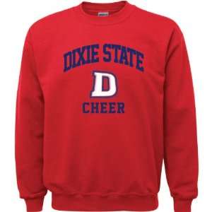  Dixie State Red Storm Red Youth Cheer Arch Crewneck 