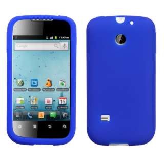 New Cricket Huawei M865 Cell Phone Electric Blue Accessory Skin Soft 