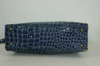 Lord & Taylor Blue Faux Croc Leather Handbag  