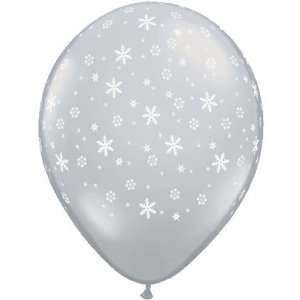  11 Snowflakes Around Clear Balloons (10 ct) (10 per 