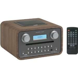   Tangent Cinque CD Player and AM/FM Clock Radio   Walnut Electronics