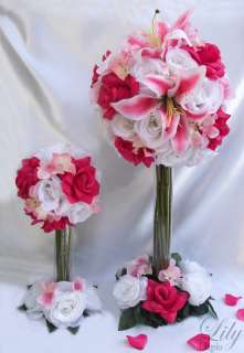 Pieces Wedding Centerpiece Topiary Table Center Tall Decoration Flower 