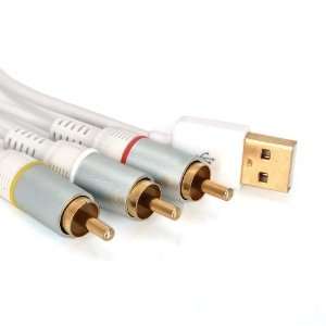  USB AV TV RCA Audio Video Composite Cable for iPad 2 