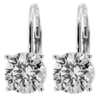 70 CT TW Round Cut Diamond Drop Earrings For Ladies in 14 kt White 