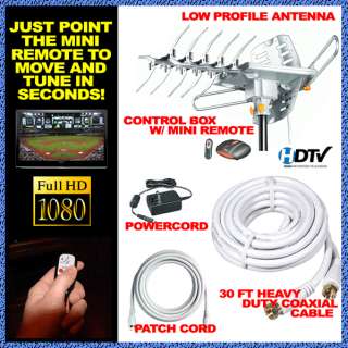 DIGITAL TV ANTENNA HDTV ROTOR CABLE DTV OUTDOOR HD2605  