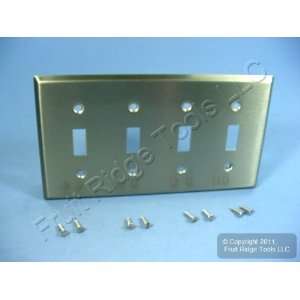  Cooper ANTIMICROBIAL Stainless Steel 4 Gang Switch Cover 