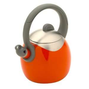  Copco 1.8 Quart Sonic Enamel on Steel Teakettle, Orange 