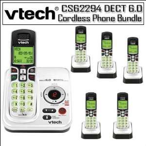   Cordless Phone System With Five Vtech DECT 6.0 Expandable Handset