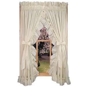 Stephanie Country Ruffle Priscilla Curtains Pair 86 Inch by 45 Inch 