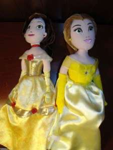   Princess BELLE Plush Disney Toy Doll LOT Stuffed Golden Dress  