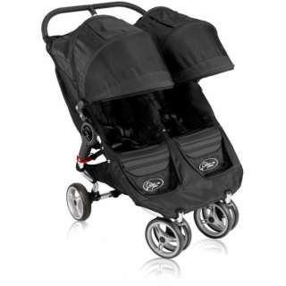 Baby Jogger City Mini Double Black/Black Stroller  Travel Stroller 