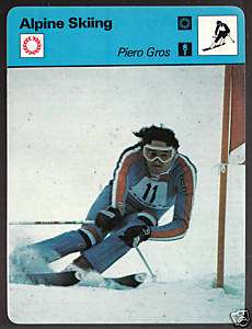 PIERO GROS 1979 ALPINE SKIING SPORTSCASTER CARD 56 06  