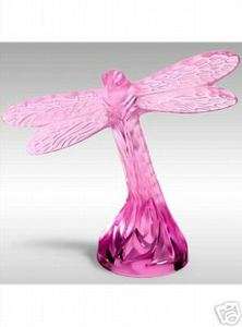 Lalique Crystal PINK Dragonfly MIB  