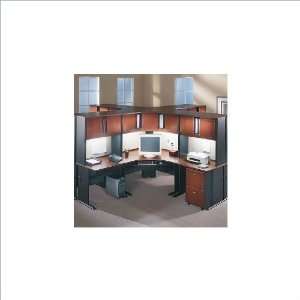   Hansen Cherry Corner Office Desk Cubicle Set Furniture & Decor