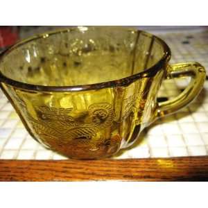   Antique Depression Glass Mug / Cup  Harvest Yellow 