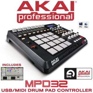 AKAI MPD32 MPD 32 USB MIDI Drum Pad Controller  