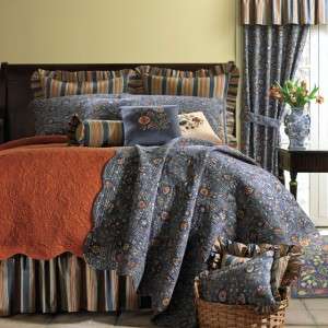 WAKEFIELD 2pc Twin Quilt set w/1 sham blue  