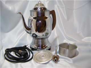   Electric Coffee Pot Percolator~Complete~Works~General Electric  