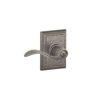   F40 621 Distressed Nickel Privacy Accent Style Lever with Addison Rose