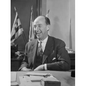  Democrat Adlai E. Stevenson Laughing and Waiting for 