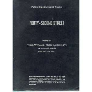   Second Street Piano Conductors Score Al Dubin Harry Warren Books