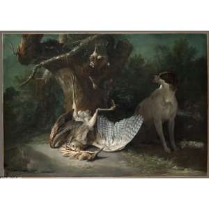  Hand Made Oil Reproduction   Jean Baptiste Oudry   32 x 22 
