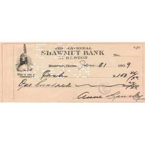  ANNE LANSKY(WIFEof MOB FINANCIAL WIZARD MEYER)Sig CHECK 