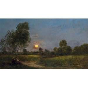   Reproduction   Charles François Daubigny   24 x 14 inches   Moonrise