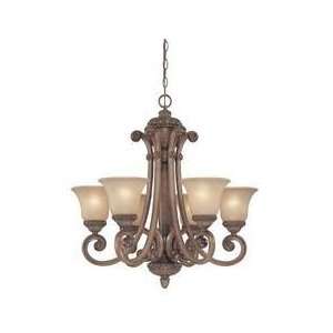   Six Light Chandelier Canyon Clay Finish # 2400 54