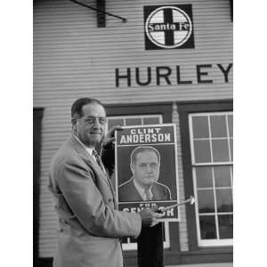  Senatorial Hopefull Clinton P. Anderson Tacking Up Poster 