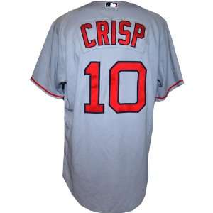 Coco Crisp #10 2008 Red Sox End of Season Game Used Road Grey Jersey 