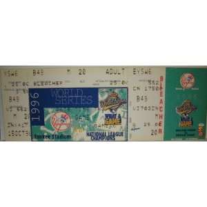 Don Zimmer SIGNED Mega Ticket HUGE 1996 Yankees W.S.