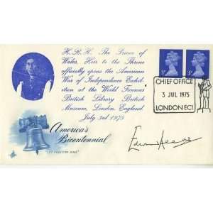 Edward Heath Former Primes Minister of the United Kingdom Autographed 