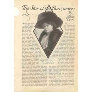  1912 Actress Ethel Barrymore illustrated 