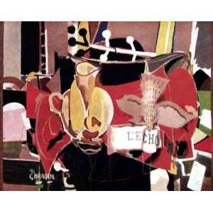  Red Tablecloth by Georges Braque. Size 8.25 X 10.25 Art 