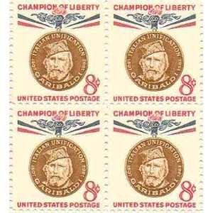 Giuseppe Garibaldi Set of 4 x 8 Cent US Postage Stamps NEW Scot 1169