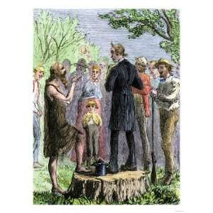 Johnny Appleseed Addressing a Preacher Among Settlers of Ohio 