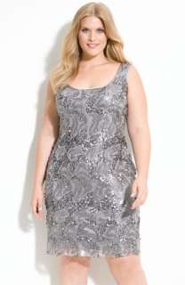 JS Boutique Sequin Pattern Sheath Dress (Plus)  