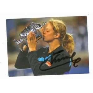 Kim Clijsters Autographed/Hand Signed 5x7 postcard (WTA 