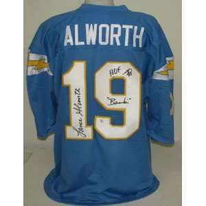 Lance Alworth Signed Chargers TB Jersey