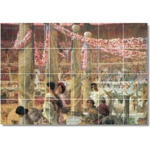 Lawrence Alma Tadema Historical Shower Tile Mural 16  48x72 using (24 