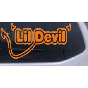 Lil Devil Funny Car Window Wall Laptop Decal Sticker    Orange 38in X 