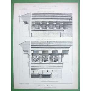   Apartment Building Style Louis XVI   SCARCE Vintage Lithograph Print