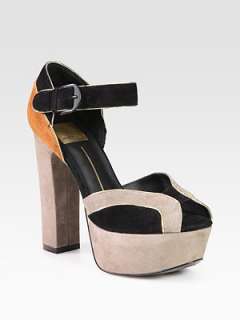 Dolce Vita   Babette Colorblock Leather & Suede Platform Sandals 