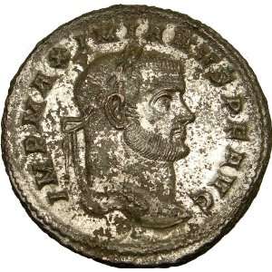  MAXIMIAN 302AD Quality BIG Follis Silvered Ancient ROMAN 
