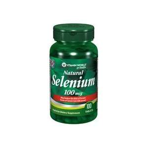  Selenium 100 mcg. Tablets 100 mcg. 100 Tablets Health 