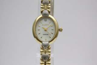 New Elgin Diamond Collection Two Tone Dress Women Bracelet Watch EG574 