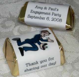 60 ENGAGEMENT PARTY WEDDING CANDY WRAPPERS FAVORS  