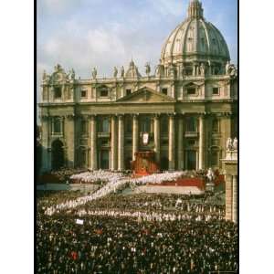 Pope Paul VI in Front of St. Peters During 2nd Vatican Council 